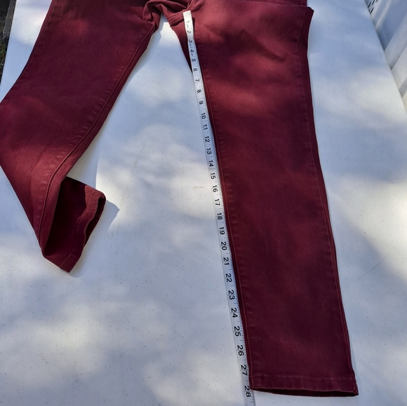 Michael Kors Burgandy Skinny Jean size 8 - Picture 9 of 11